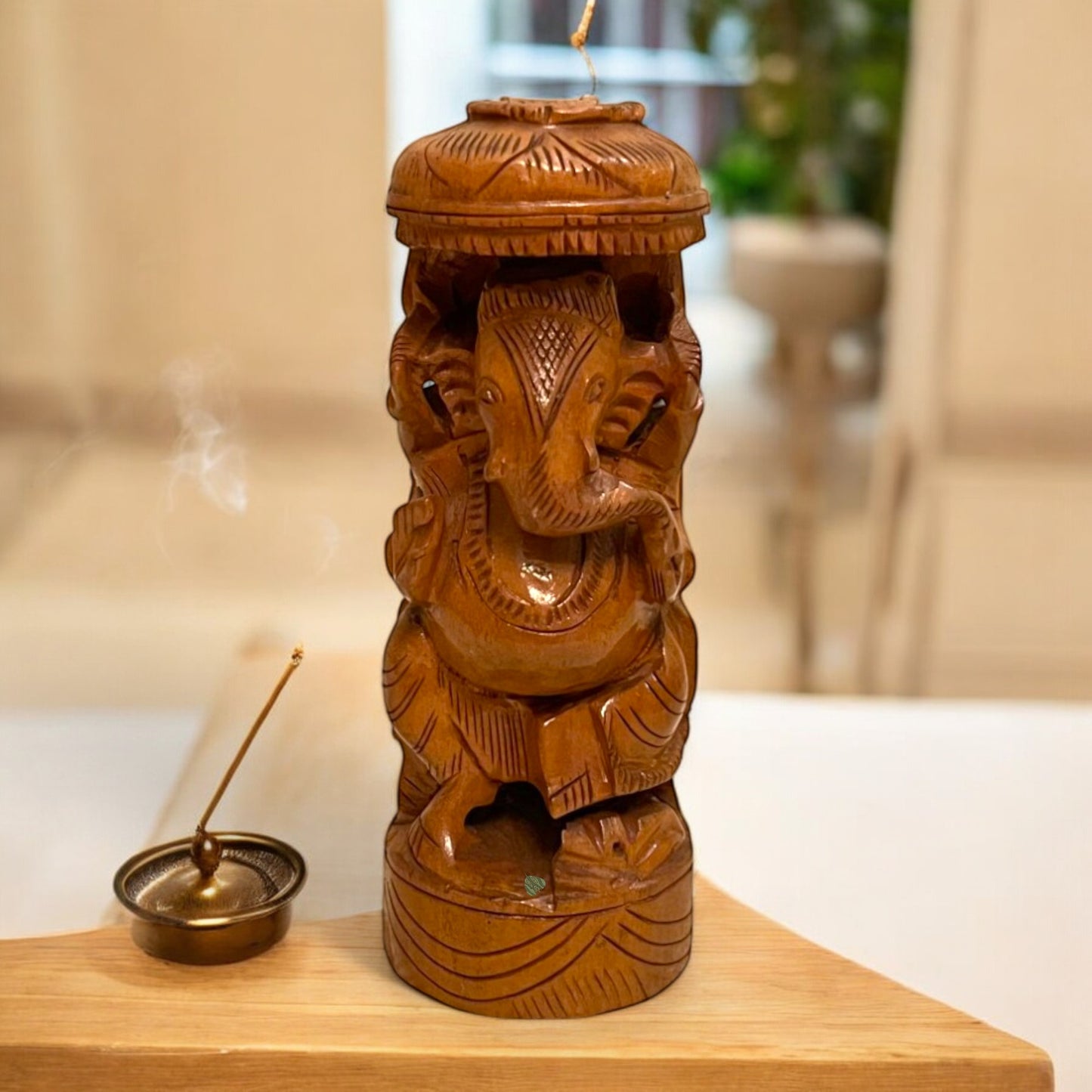 Lord Ganesha Idol by SacredFig | Wooden Home Decor | 6 in