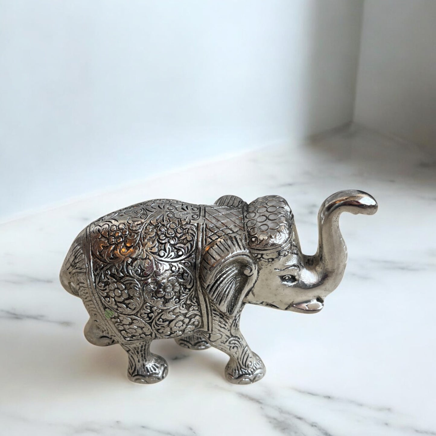 Decorative Elephant with Fine Carvings | Perfect for Gifting & Home Decor | 5 in