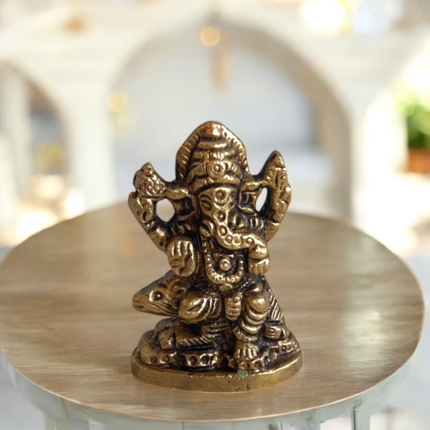 Shri Lakshmi Ganesha Idol Set | Made of Brass - 5.5 cm (h)