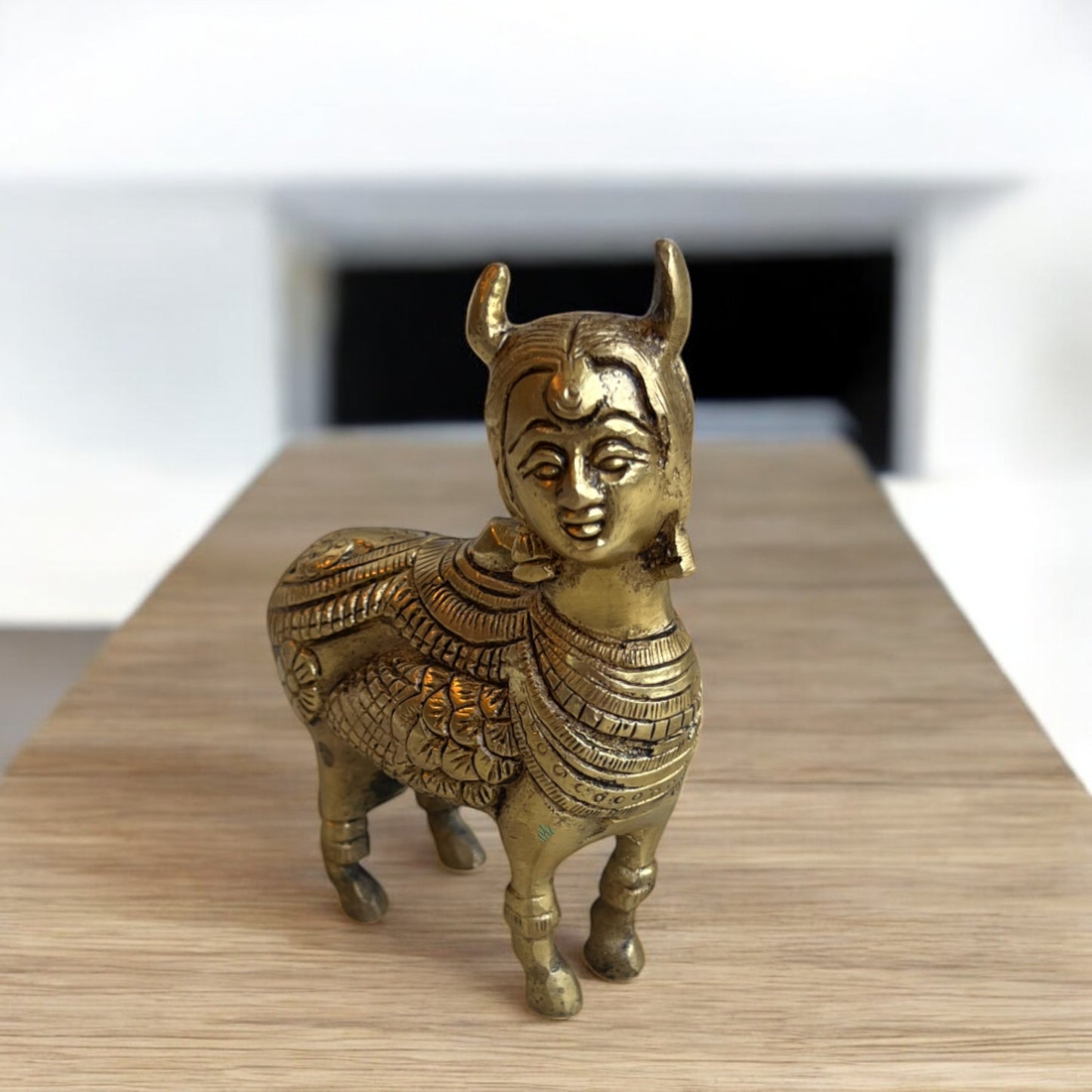 Divine Kamadhenu Cow Idol | Made of Brass | 1 in