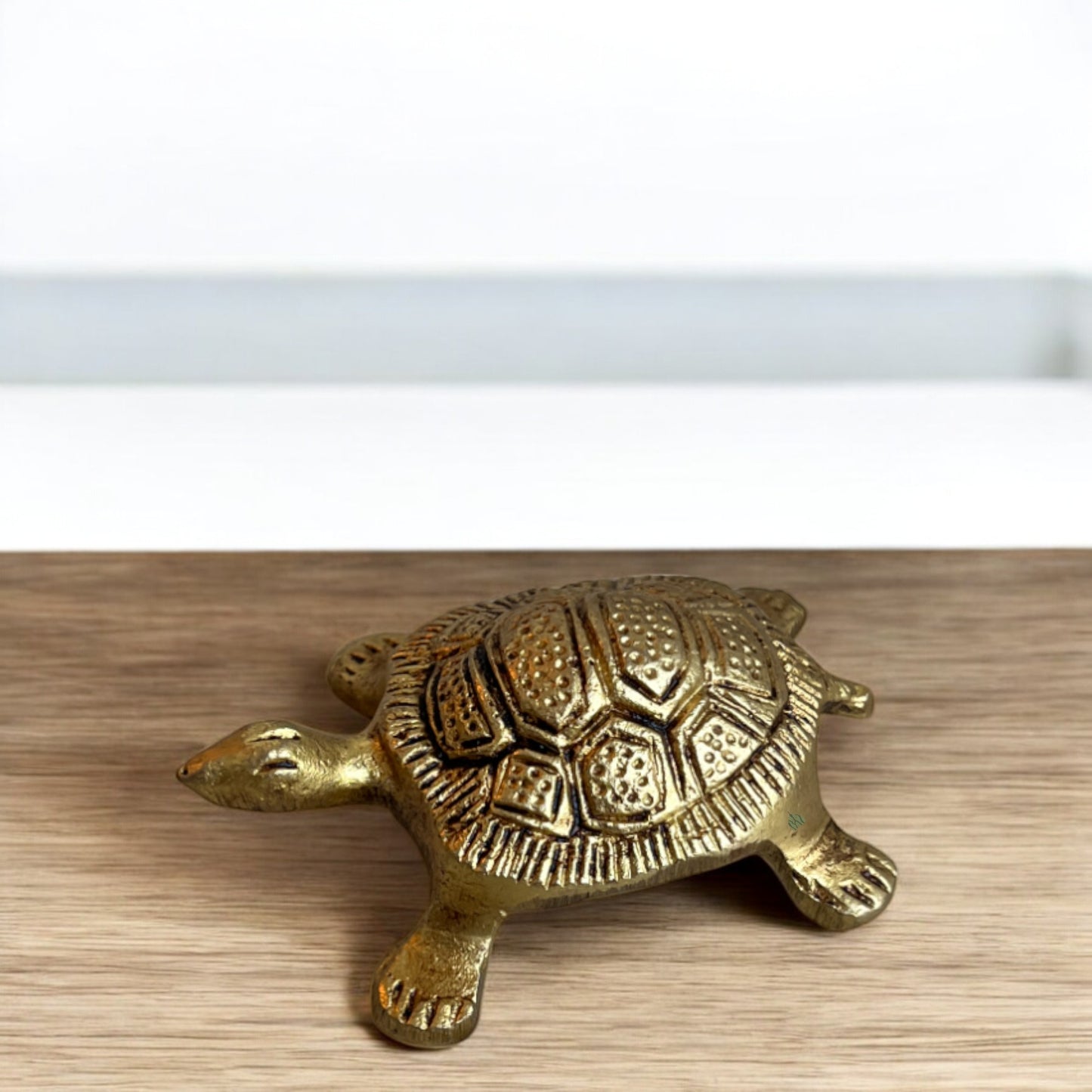 Tortoise Figurine in Brass | Vastu Decor - 7.5 cm (l)
