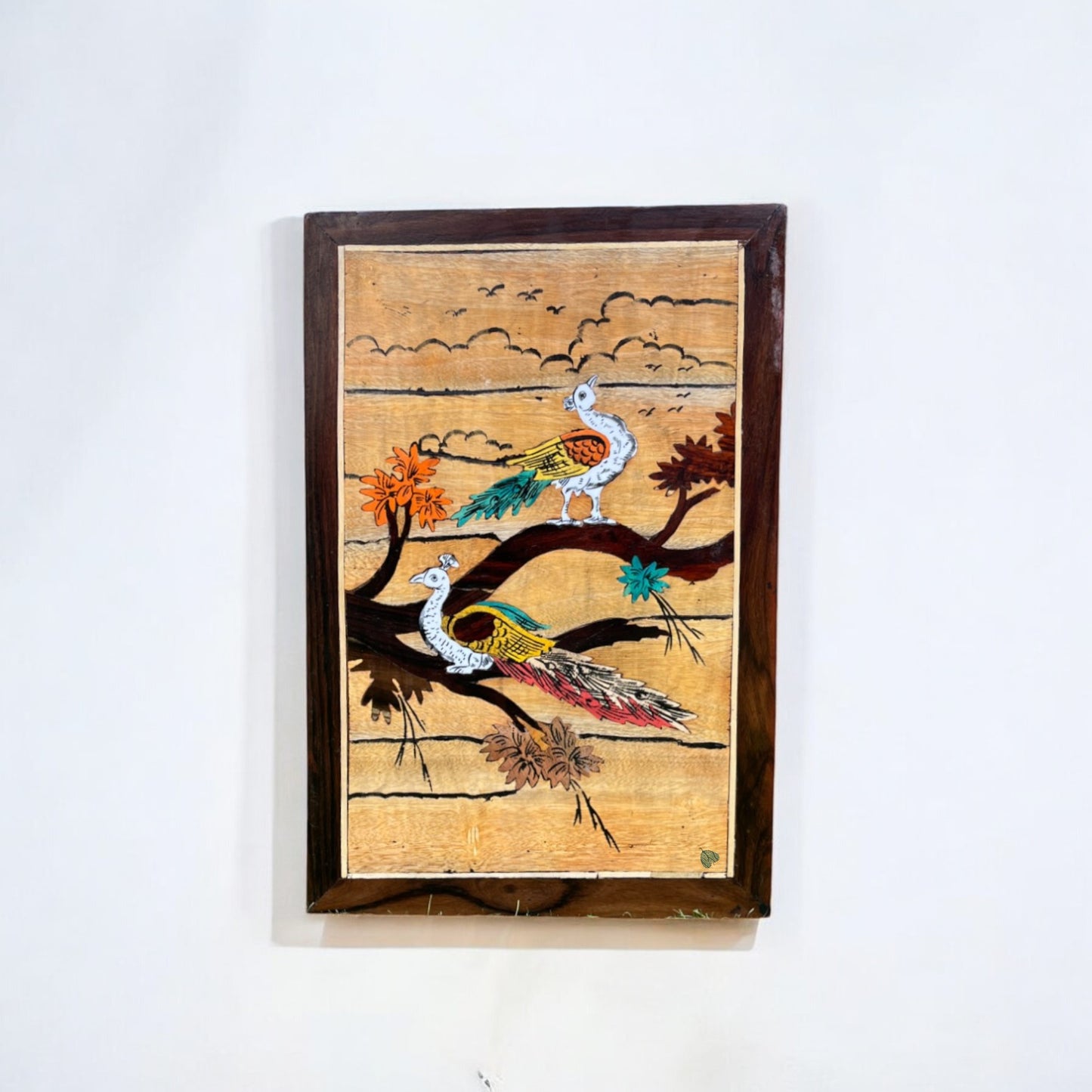 Wooden Inlay Modern Art | Premium Home Decor by SacredFig | 12 x 18 in