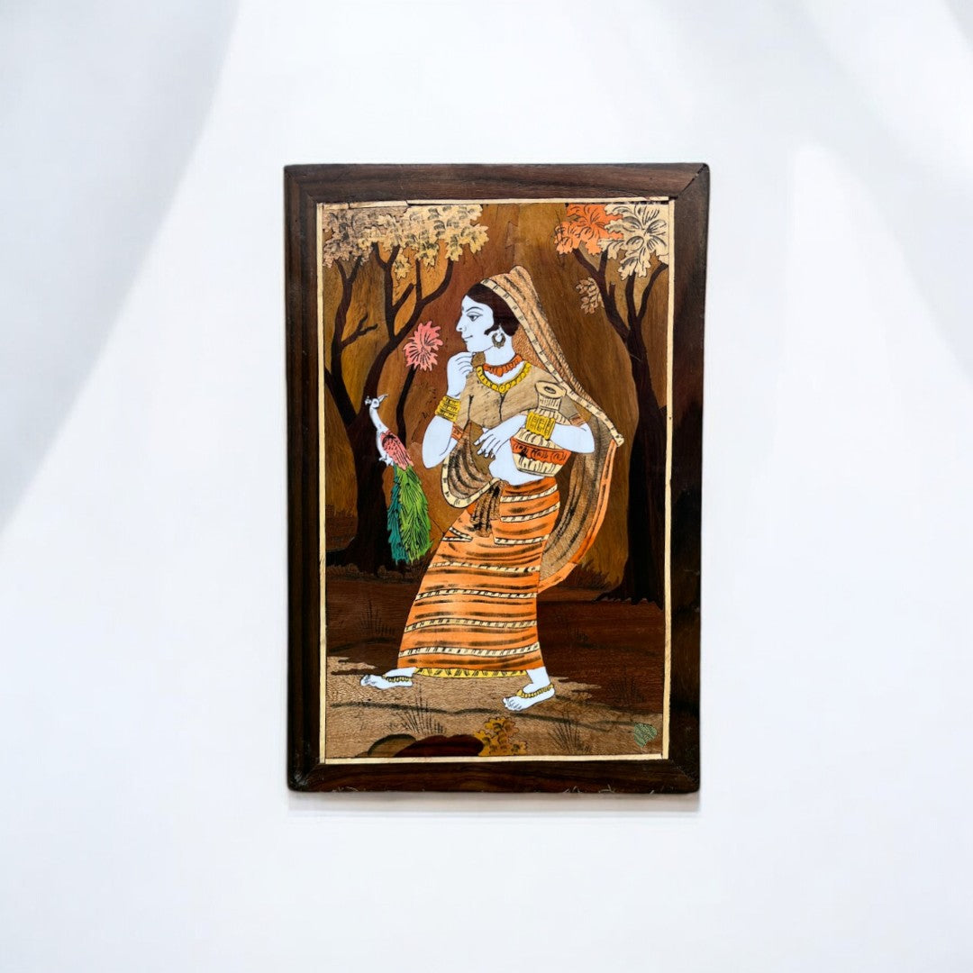 Wooden Inlay Modern Art | Premium Home Decor by SacredFig | 12 x 18 in