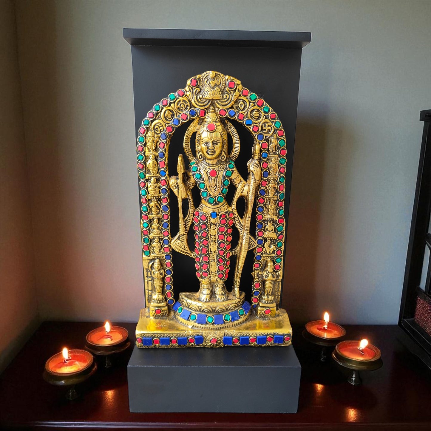 Beautiful Lord Shri Ram Idol with a Red Velvet Box | 11 in