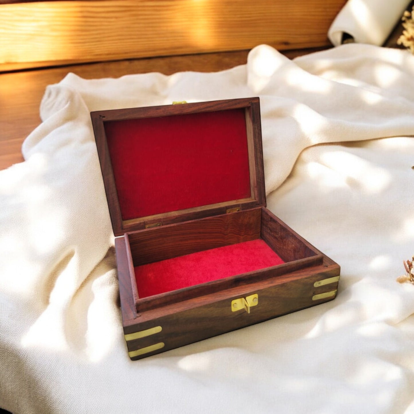 SacredFig Wooden Jewellery Box - Set of 3 | Elephant Carving Design | Handcrafted Storage Boxes in S, M & L Sizes