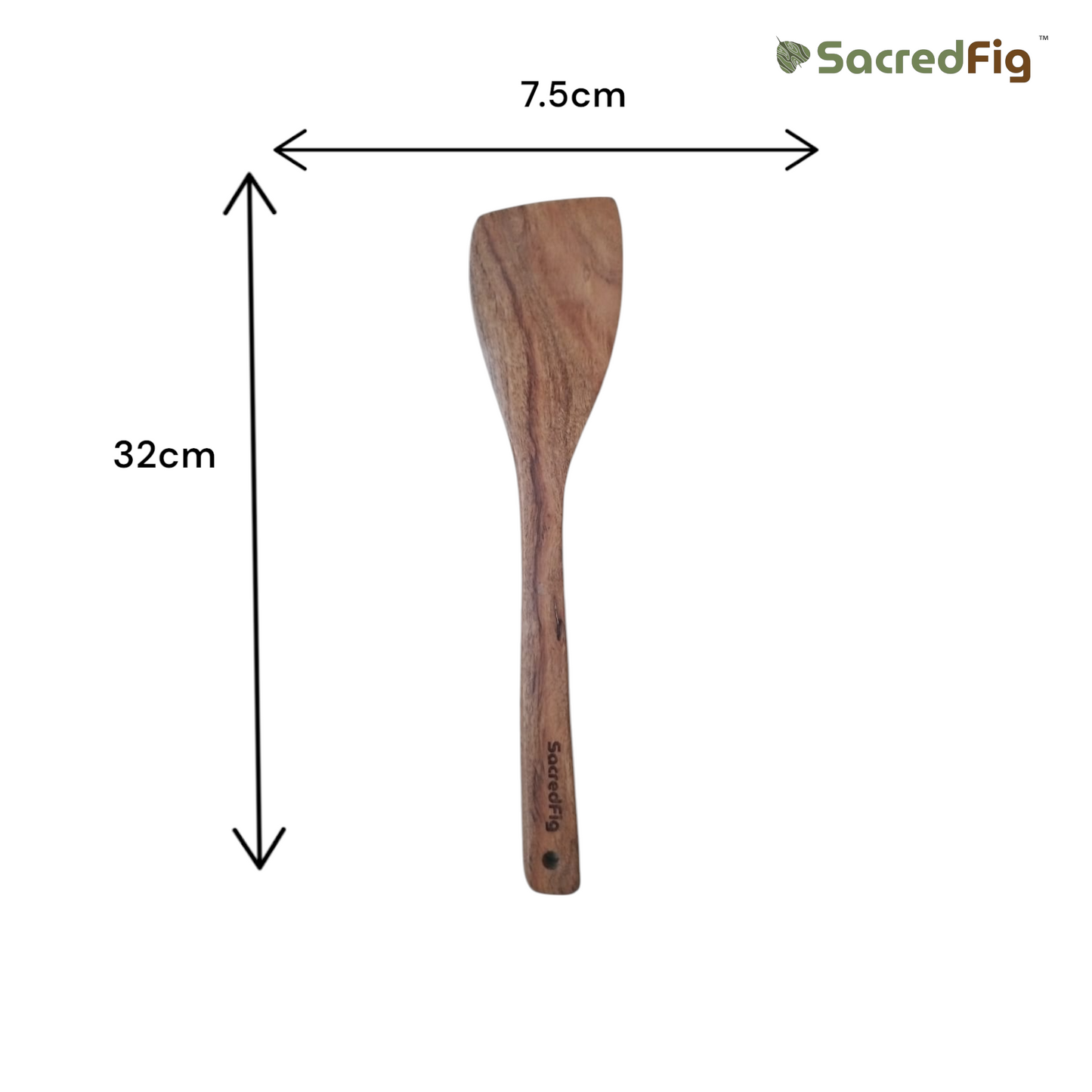 SacredFig Premium Acacia Wood Utensil Set – Set of 11 | Handcrafted Spatulas for Complete Kitchen Utility
