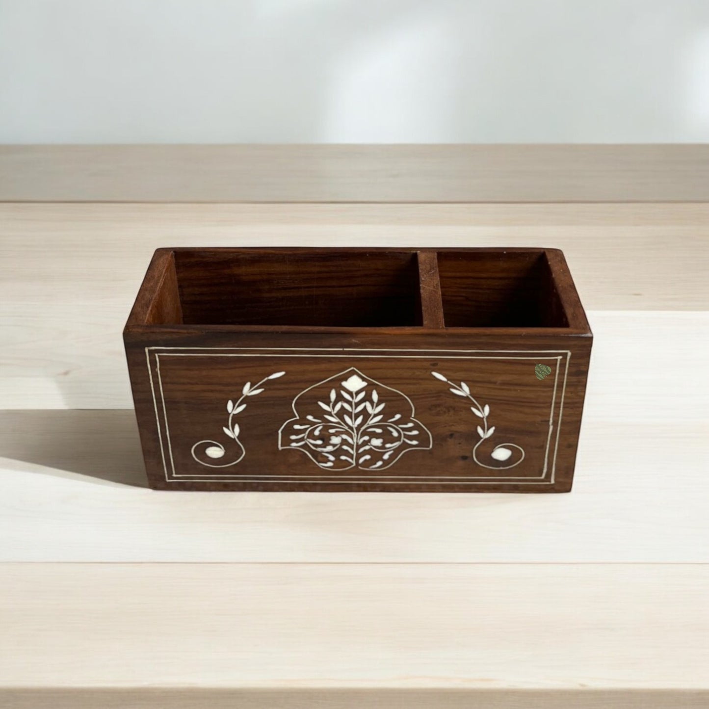 Dual Compartment Desk Organiser | Decor by SacredFig | 8×4 in