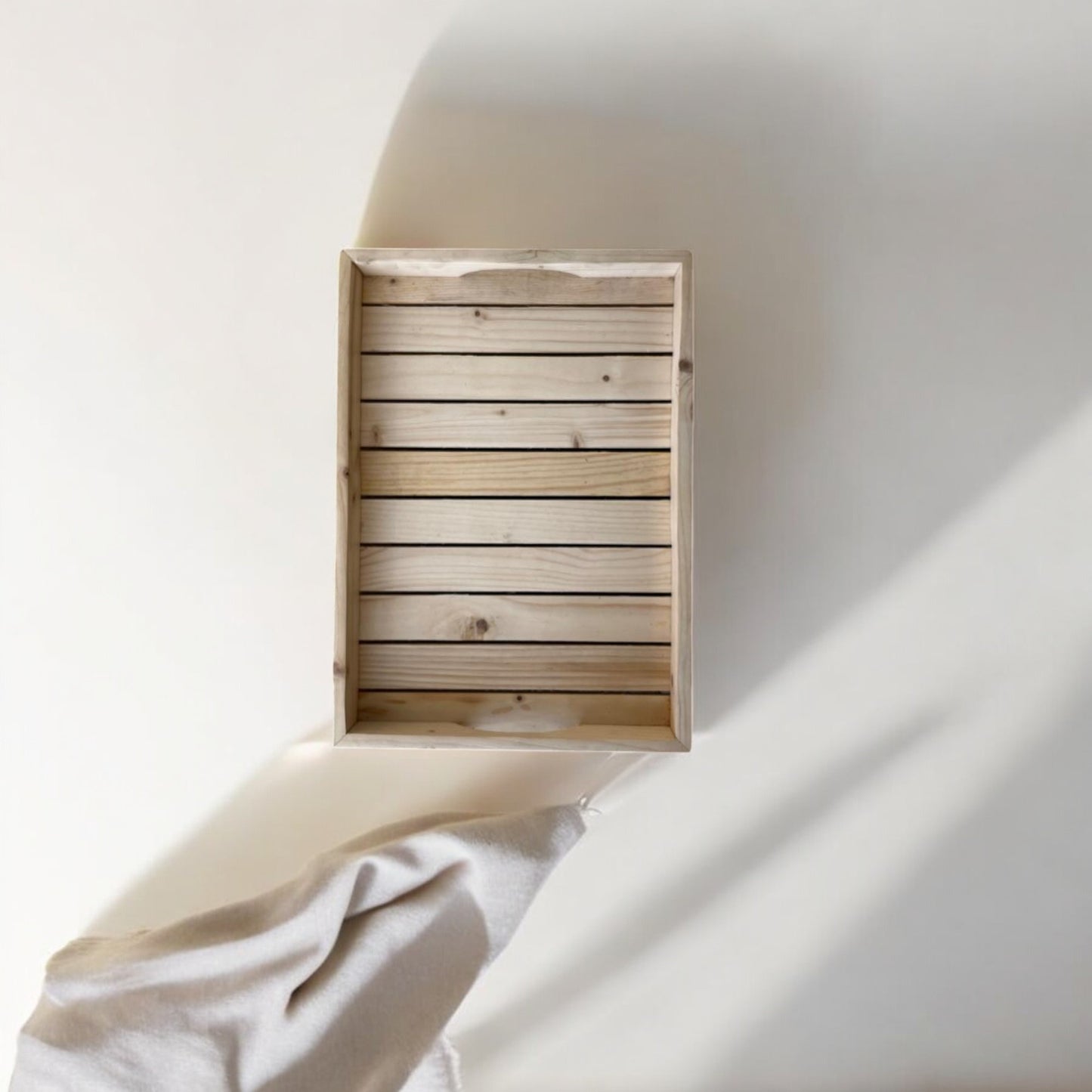 SacredFig Wooden Pine Tray Set| Serving Tray Set (Pack of 3 Trays)