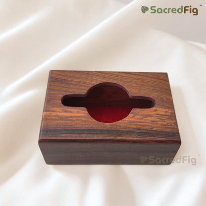 Sheesham Wood Tissue Box Holder – Minimalist Wooden Tissue Box Cover for Home, Office & Car