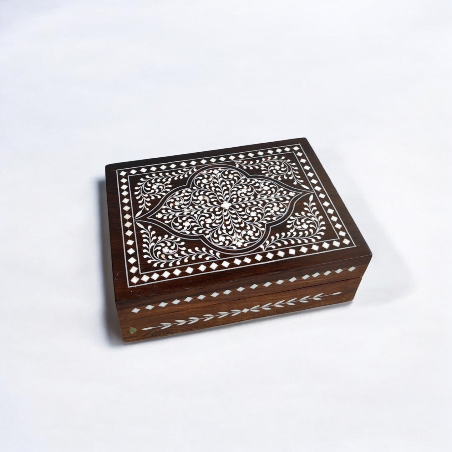 Wooden Decorative box with Intricate Design | Premium Decor by SacredFig | 8×6 in