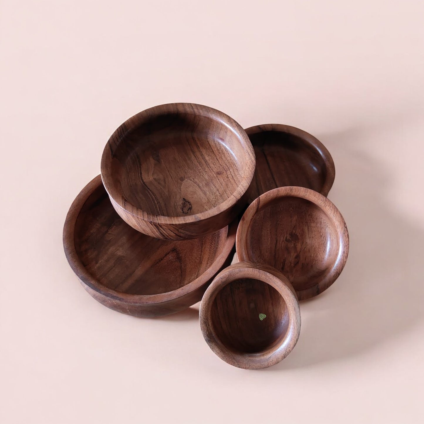 SacredFig Acacia Wood Multiuse Bowl Set | Set of 5