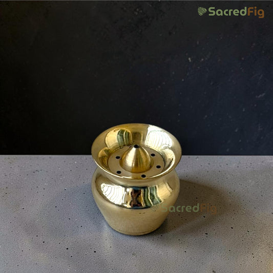 SacredFig Veda Brass Agarbatti Stand | Incense holder | 1.7 In (h)