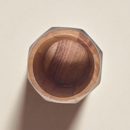 SacredFig Wooden Jar – 6 Inch | Airtight Lid | Treat Yourself Edition | Storage for Cookies & Snacks