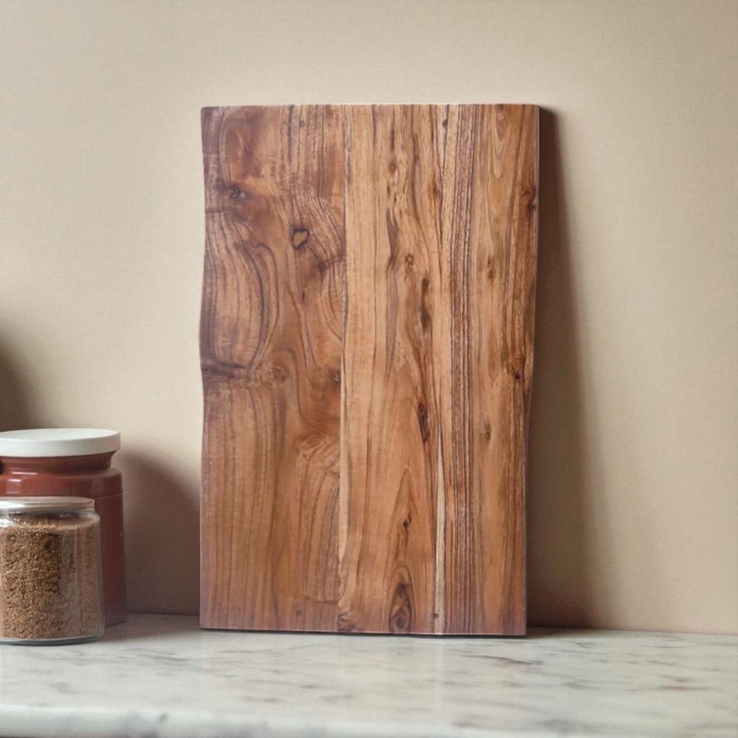 SacredFig Rectangular Wooden Chopping Board – 17x11 Inch | Handcrafted for Everyday Kitchen Use