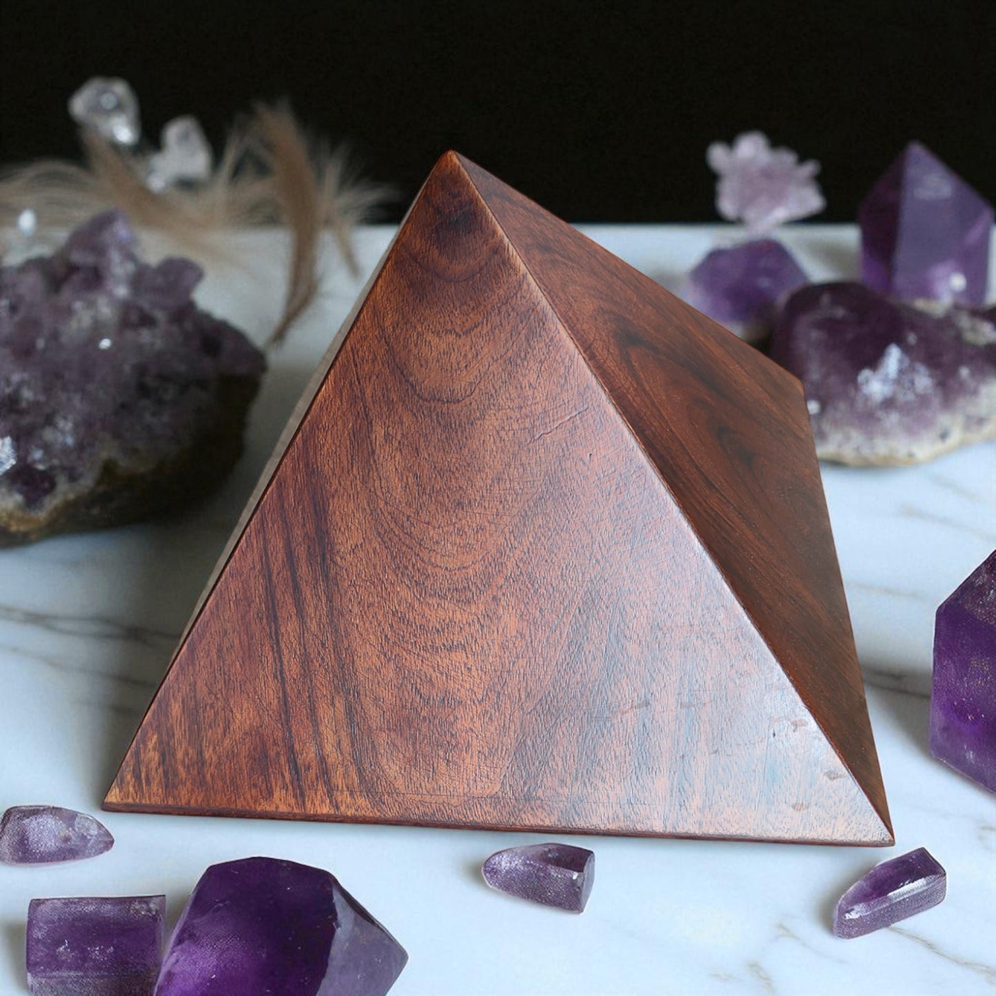 Vastu Pyramid | Energy Amplifier | Made of solid Wood with glossy melamine finish
