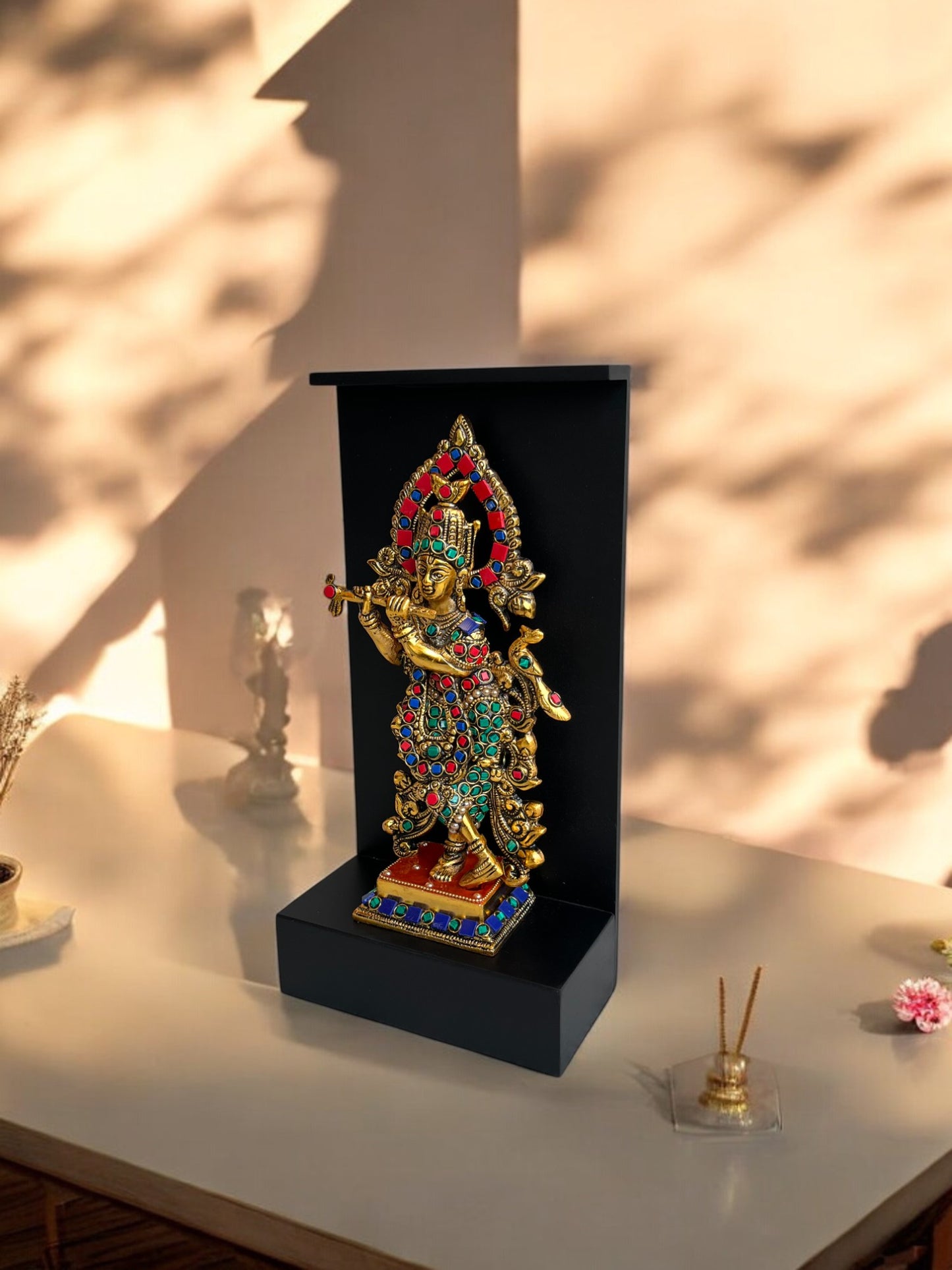 Beautiful Lord Krishna Idol with a Velvet Blue Box | 11 in