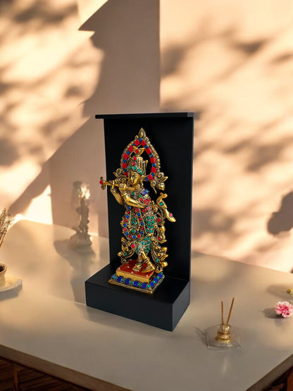Beautiful Lord Krishna Idol with a Velvet Blue Box | 11 in