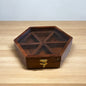 SacredFig Wooden Hexagon Storage Box – 9x8 Inch | Handcrafted for Kitchen, Home & Everyday Organization