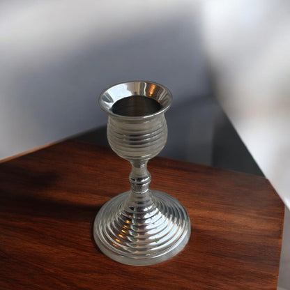Candle Holder with Intricate Spiral Design | 3.7 in