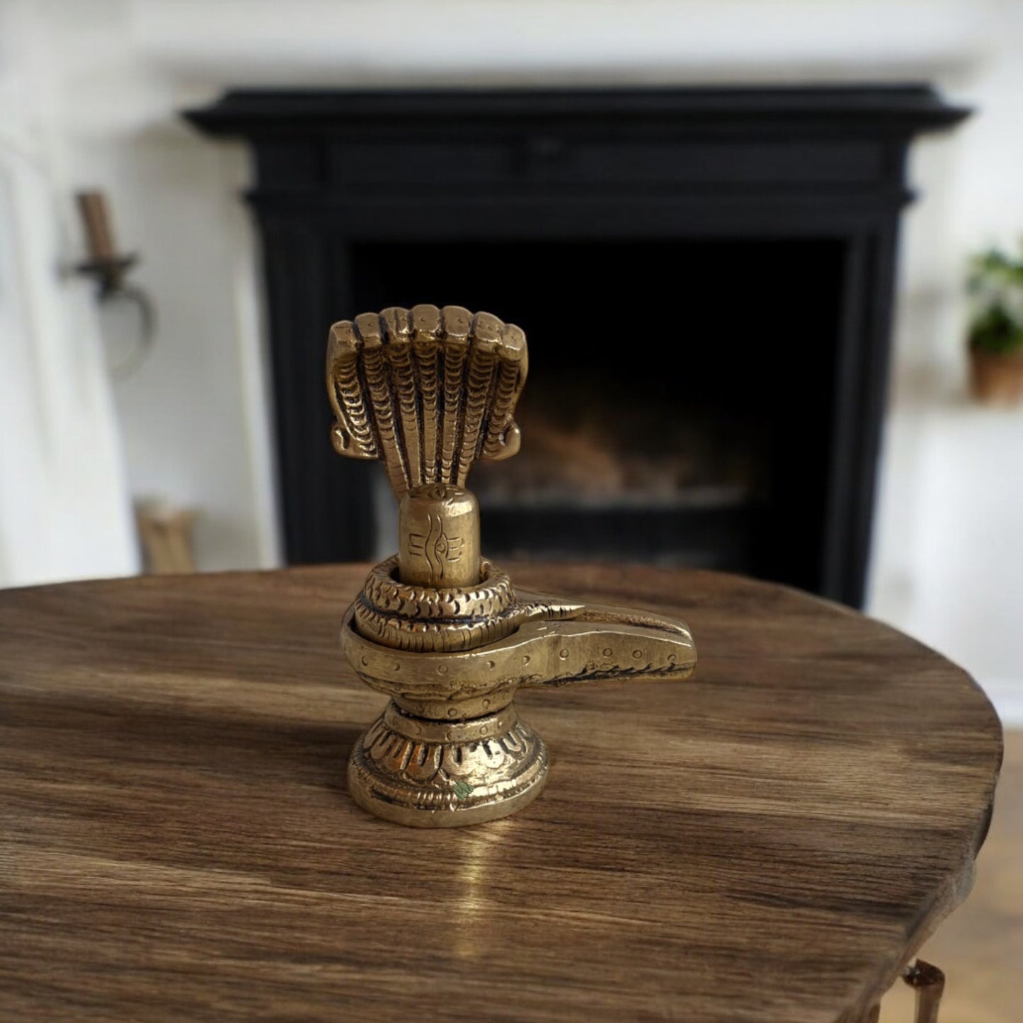 Sacred Shivling Idol with Naag, Brass Shivling – A Symbol of Divine Energy | 3.5 in