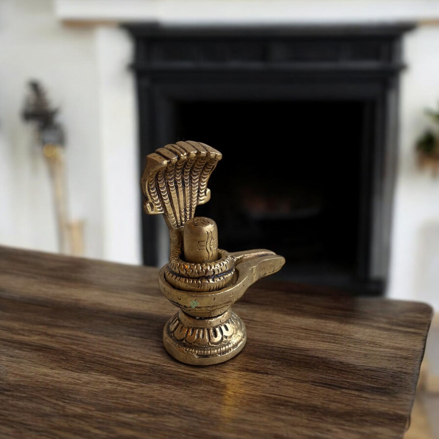 Sacred Shivling Idol with Naag, Brass Shivling – A Symbol of Divine Energy | 3.5 in