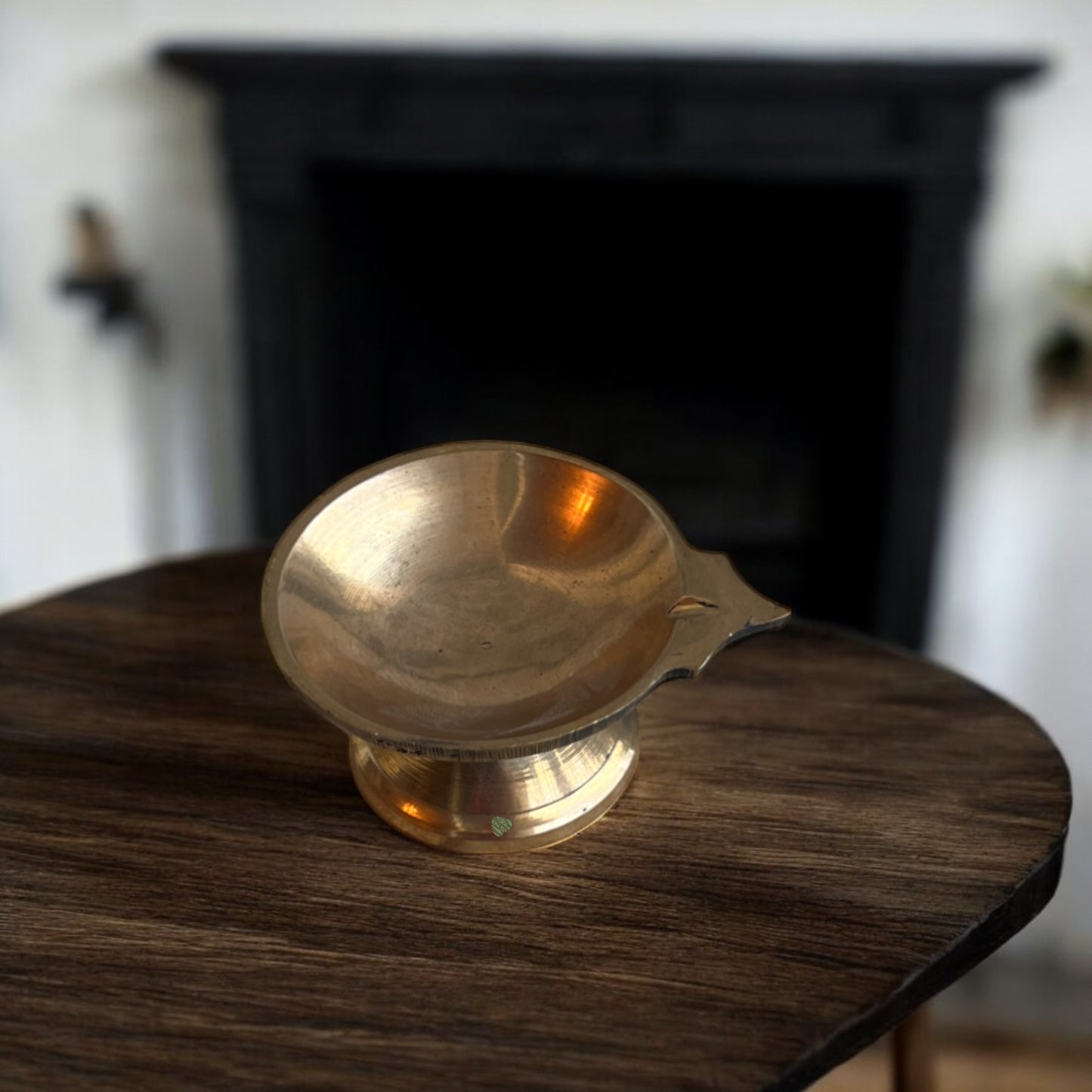 Brass Deep | Classic Round Diya, Brass Lamp - 3cm (h)