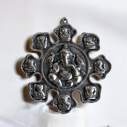 Lord Ganesha Wall Hanging – Divine Decorative Plate for Home | 11 × 10 in
