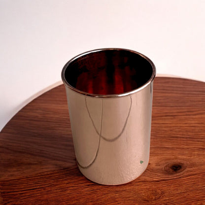 SacredFig Pure Copper Drinking Glass – 4 Inch | Handcrafted Tumbler for Ayurvedic Wellness & Daily Use