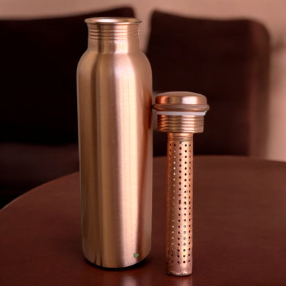 Pure Copper Alkaline Water Bottle with Inner Rod | Customizable for B2B Segment| 750ml