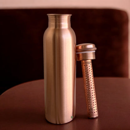 Pure Copper Alkaline Water Bottle with Inner Rod | Customizable for B2B Segment| 750ml