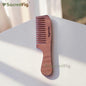 SacredFig Neem Wood Hair Comb – Round Handle Design | Handcrafted for Gentle, Natural Hair Care