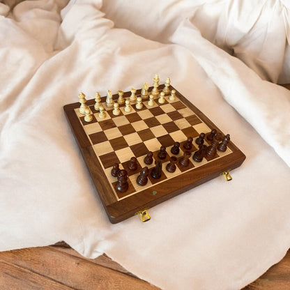 SacredFig Wooden Chess with Magnetic Board | S, M, L sizes