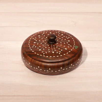 Premium Masala Box with Inlay Work | 9 in (d)