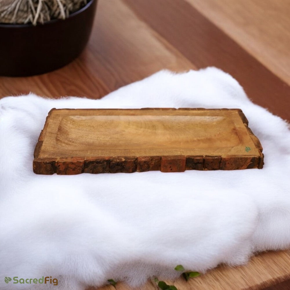 Wooden Serving Tray | Rectangular Platter Tray | 15 x 6 in