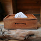 SacredFig Tissue Holder Box, Acacia Wood | Premium Napkin Holder | Ideal for Office & Home use | 9×5 in