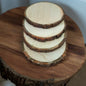 SacredFig Bark Coasters for Drawing Art & Craft | Wooden Log | Natural Wooden Coaster suitable for Art Work (Set of 4)| 4 in