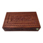 SacredFig Sheesham Wood Regal Gift Box, Floral Carving (10x6 inches)
