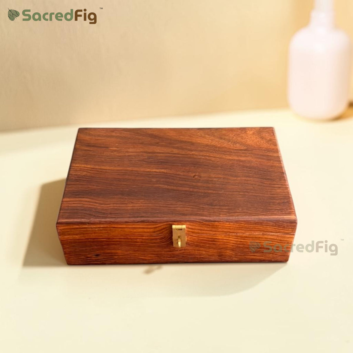 SacredFig Sheesham Wood Gift Box | Corporate Gifting & Hamper Box