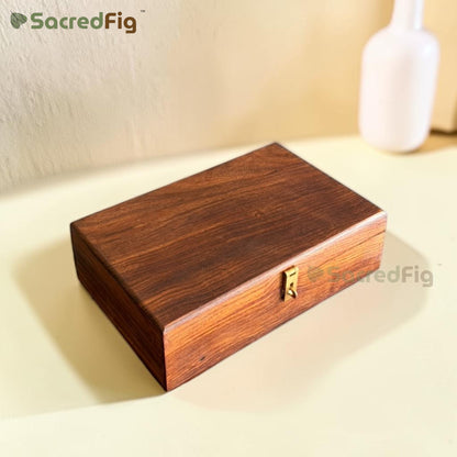 SacredFig Sheesham Wood Gift Box | Corporate Gifting & Hamper Box