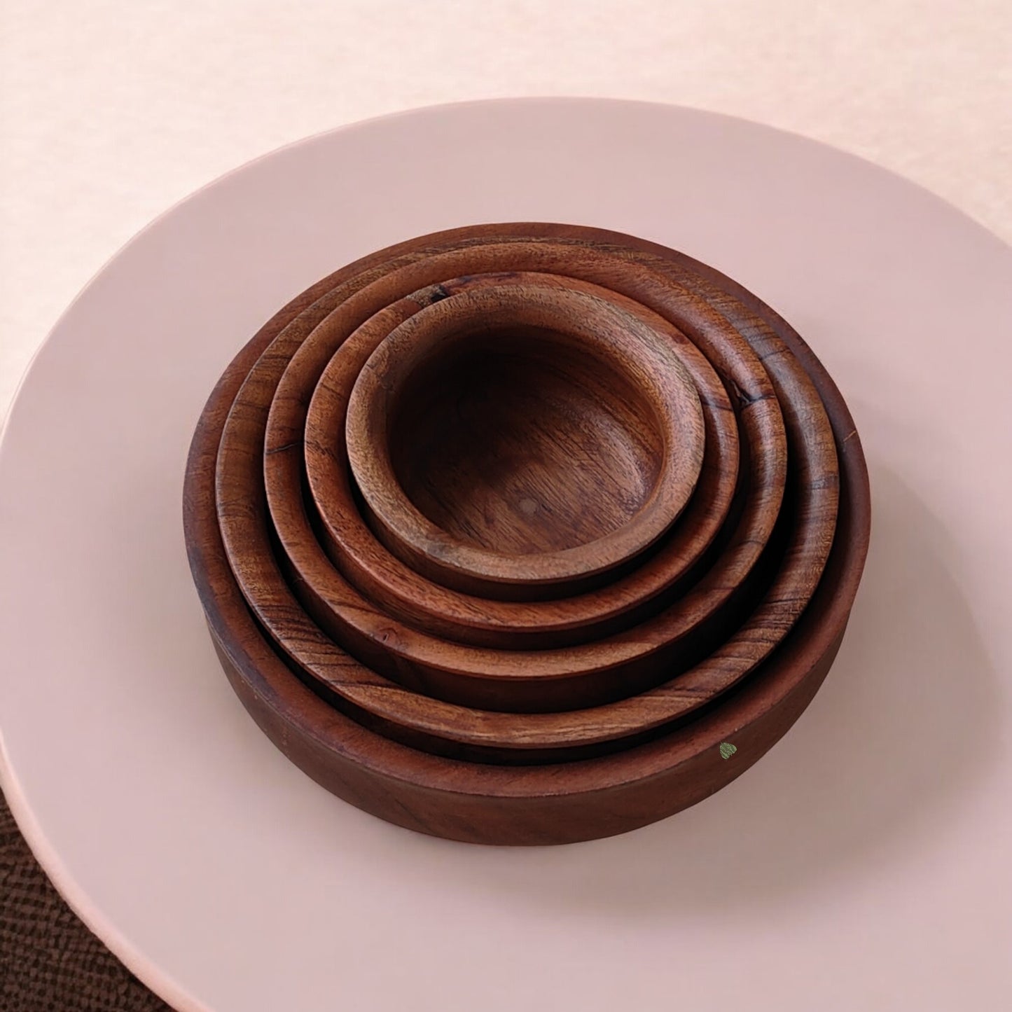 SacredFig Acacia Wood Multiuse Bowl Set | Set of 5