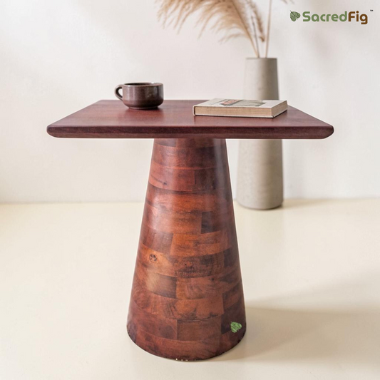 SacredFig Pedestal Coffee Table | 16x16 In