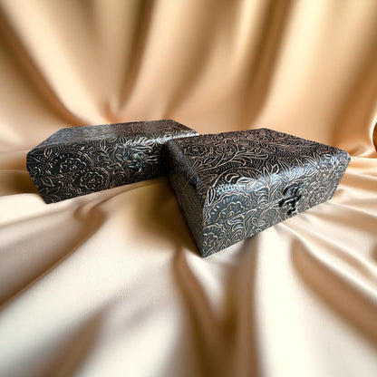 SacredFig Handcrafted Wooden Jewellery Boxes – Copper Detail | Set of 3 (S, M, L)