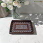 SacredFig Sheesham Wood Inlay Tray (Heritage Inlay Collection) | 13x9 in | Handcrafted Premium Tray | Decor & Gifting