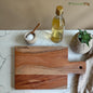 SacredFig Neem Wood Serving Platter| Compact Platter, Square Edges Board 10 × 6 in