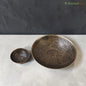 SacredFig Decorative Brass Bowls Set of 2 | Meenakari Design (9x4 In) | Wedding Gifting