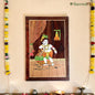 Krishna Ji Wall Decor | Mysore Inlay Wooden Art | Natural Wood Texture | 30x45 cm