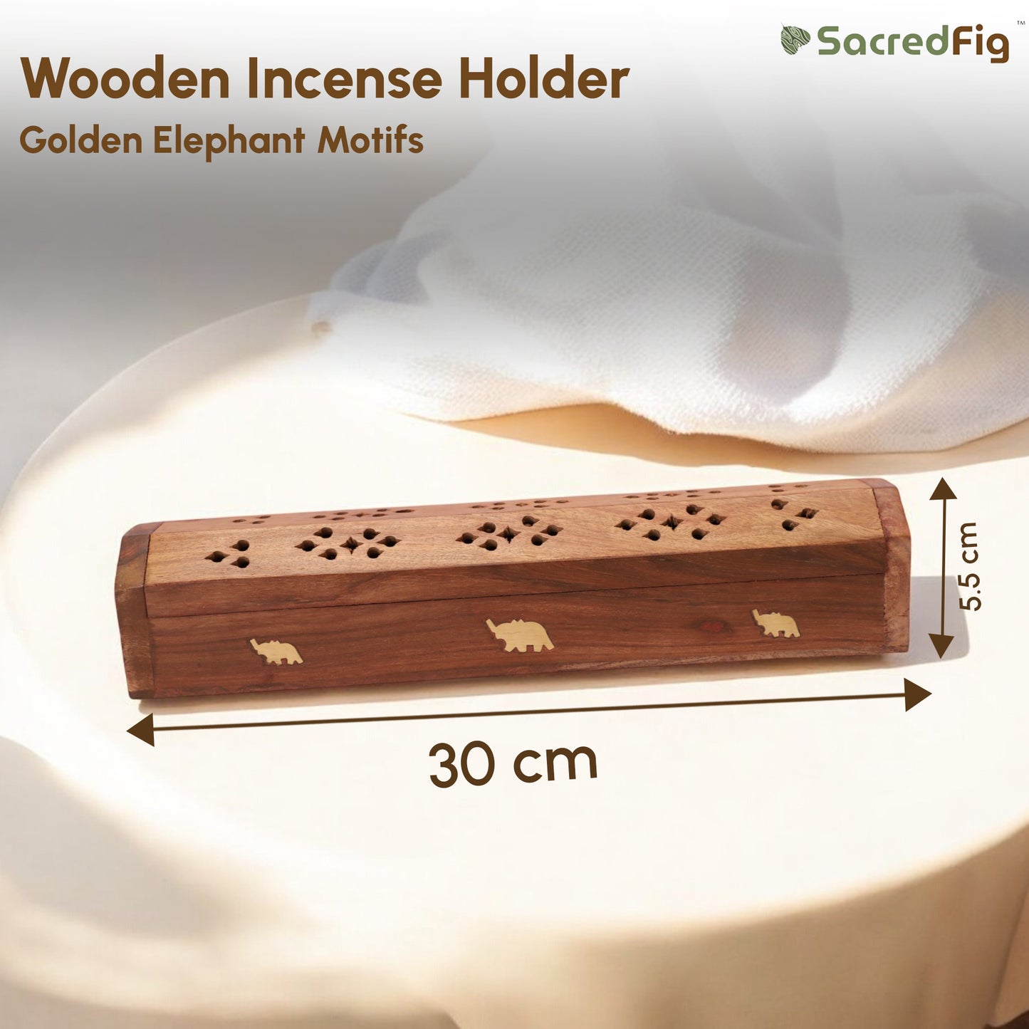 Wooden Agarbatti Holder| Incense Stick Holder | Agarbatti stand wooden box for Puja | 12 in