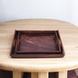 SacredFig Wooden Tray Set | Minimalist Large Serving Tray Set (Set of 2)