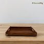 SacredFig Wooden Serving Tray| Rectangular Tray| Flat Tray For Serving | 18 × 12 in