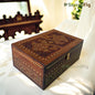 SacredFig Premium Jewellery Box – 15x10 Inch | Noor Brass Inlay Box | Handcrafted Heirloom Organizer